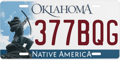 OK license plate 377BQG