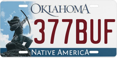 OK license plate 377BUF