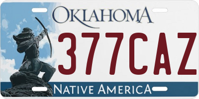 OK license plate 377CAZ