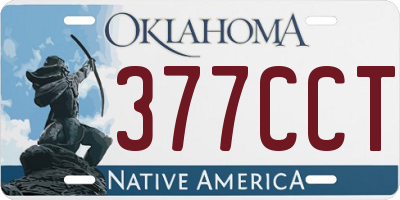 OK license plate 377CCT