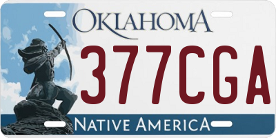 OK license plate 377CGA