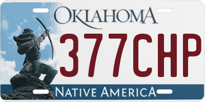 OK license plate 377CHP
