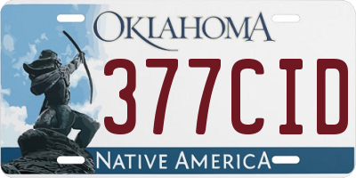 OK license plate 377CID