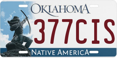 OK license plate 377CIS