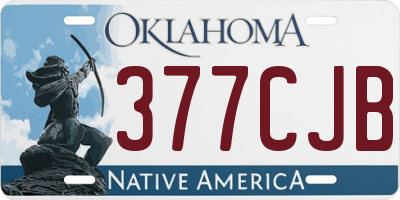 OK license plate 377CJB