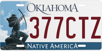 OK license plate 377CTZ