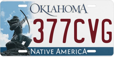 OK license plate 377CVG