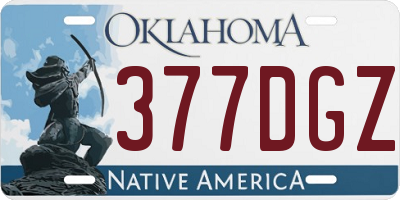 OK license plate 377DGZ