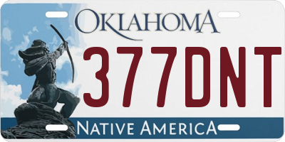 OK license plate 377DNT