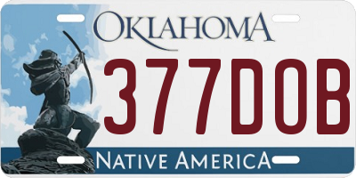 OK license plate 377DOB