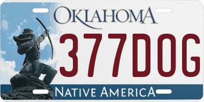 OK license plate 377DOG