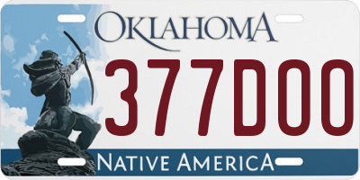 OK license plate 377DOO