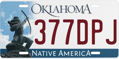 OK license plate 377DPJ