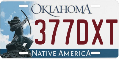 OK license plate 377DXT