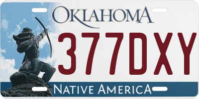 OK license plate 377DXY