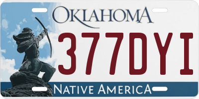 OK license plate 377DYI