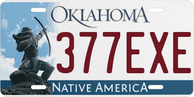 OK license plate 377EXE