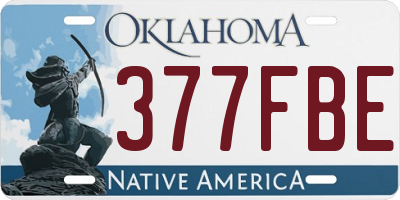 OK license plate 377FBE