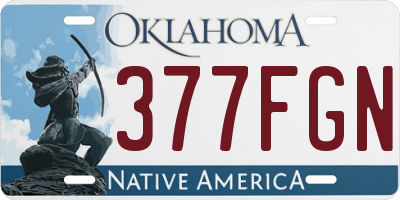 OK license plate 377FGN