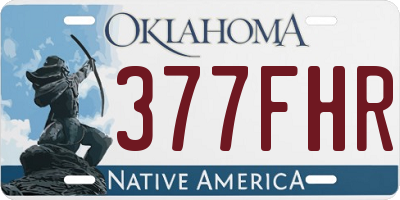 OK license plate 377FHR