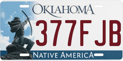 OK license plate 377FJB