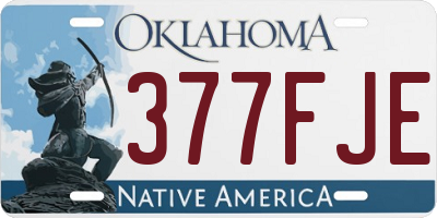 OK license plate 377FJE