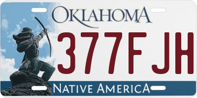OK license plate 377FJH
