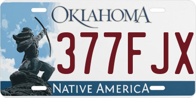 OK license plate 377FJX