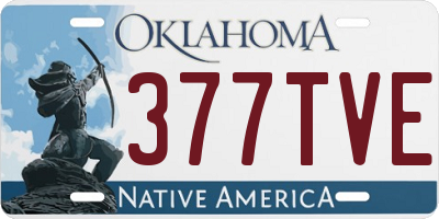 OK license plate 377TVE