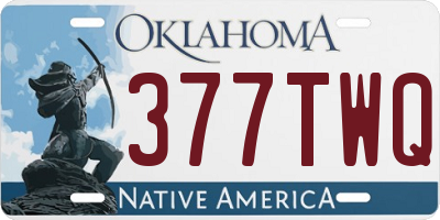 OK license plate 377TWQ
