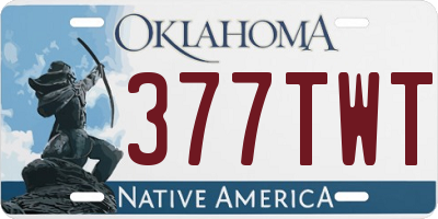 OK license plate 377TWT