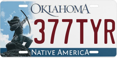 OK license plate 377TYR