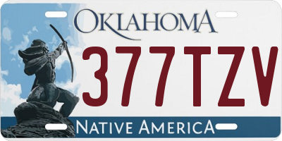 OK license plate 377TZV