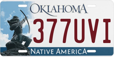 OK license plate 377UVI