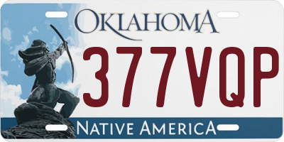 OK license plate 377VQP
