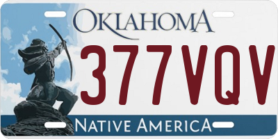 OK license plate 377VQV