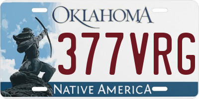 OK license plate 377VRG