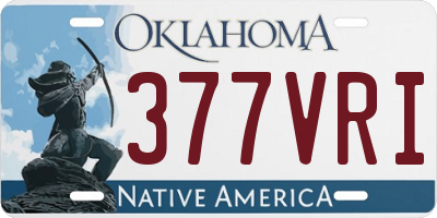 OK license plate 377VRI