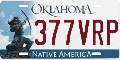 OK license plate 377VRP