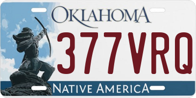 OK license plate 377VRQ