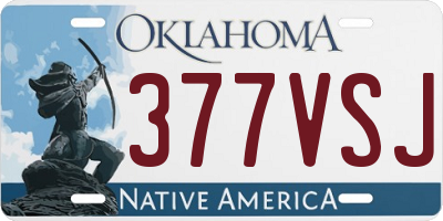 OK license plate 377VSJ