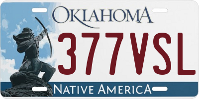 OK license plate 377VSL