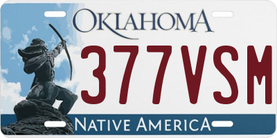 OK license plate 377VSM