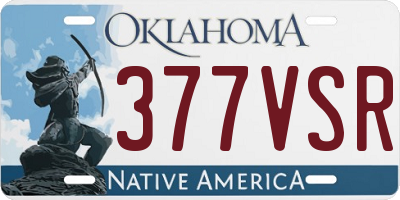 OK license plate 377VSR