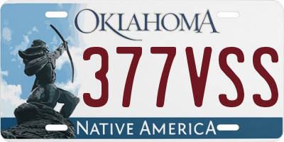 OK license plate 377VSS