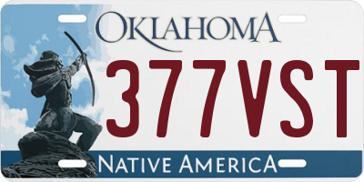 OK license plate 377VST