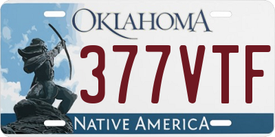 OK license plate 377VTF