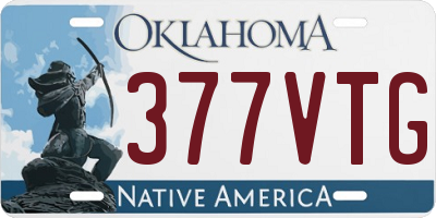 OK license plate 377VTG