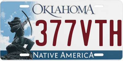 OK license plate 377VTH