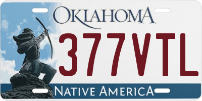 OK license plate 377VTL